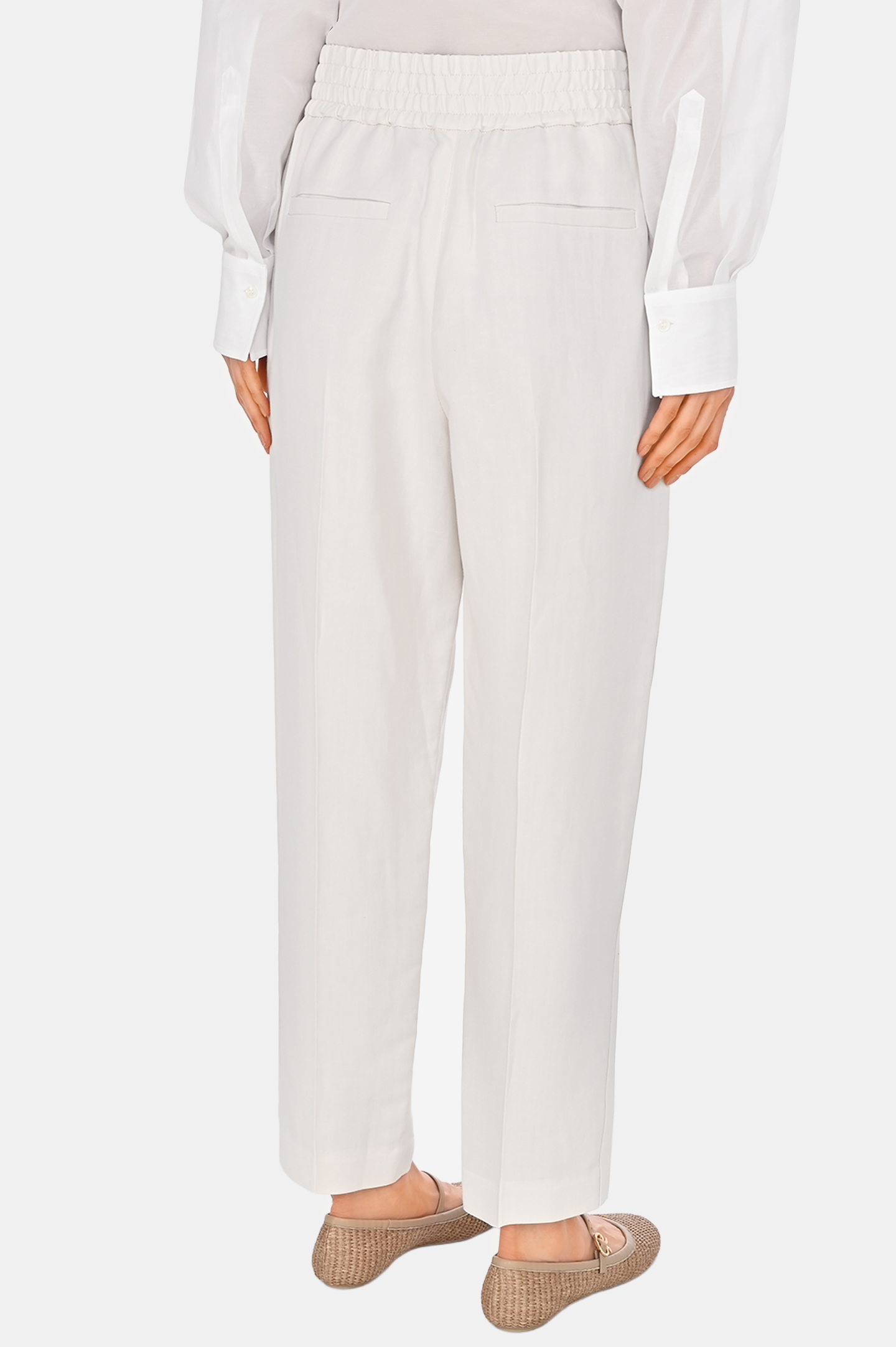 Брюки BRUNELLO  CUCINELLI MH126P7197, цвет: Молочный, Женский