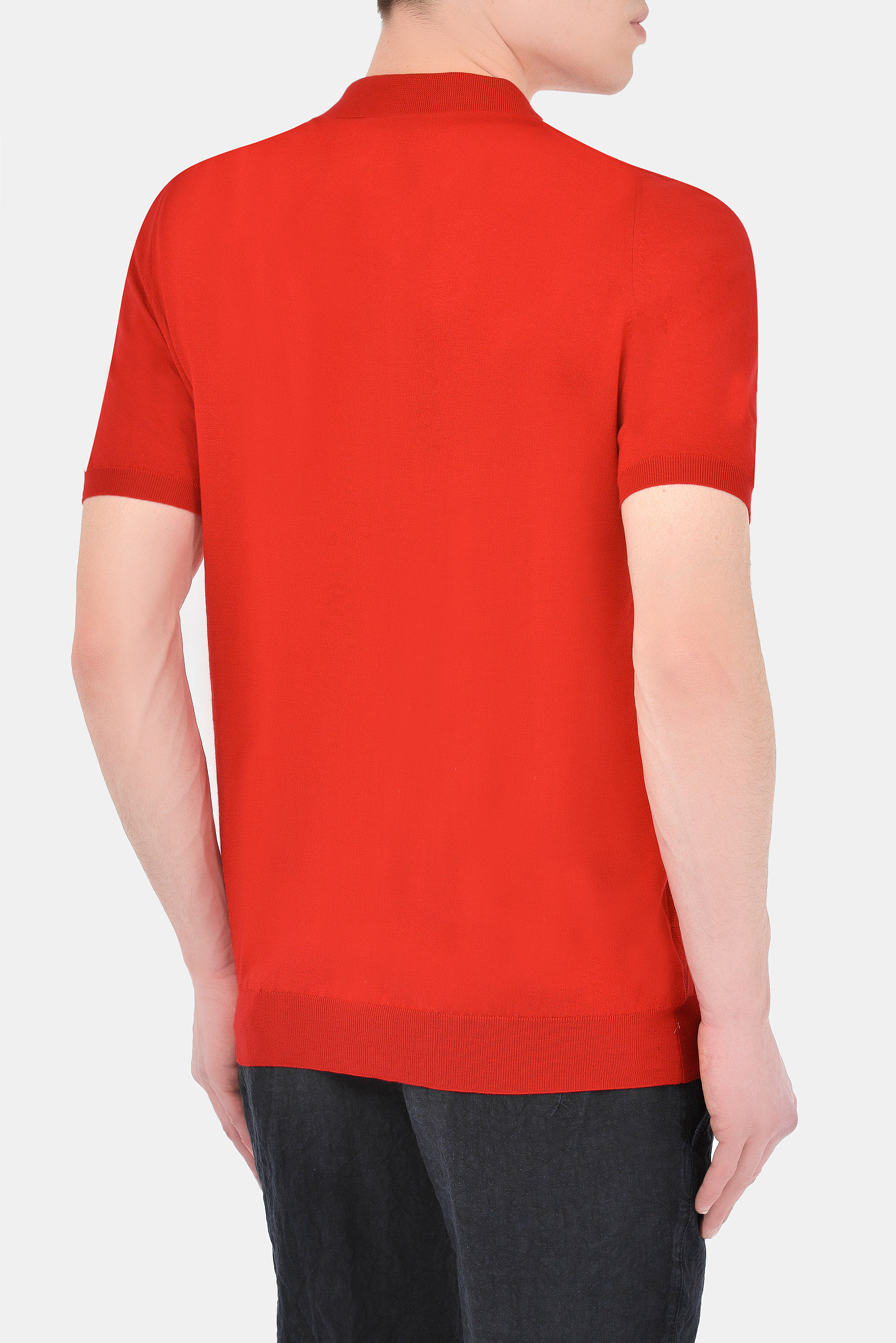 Поло KITON UK1247E21K, цвет: Красный, Мужской