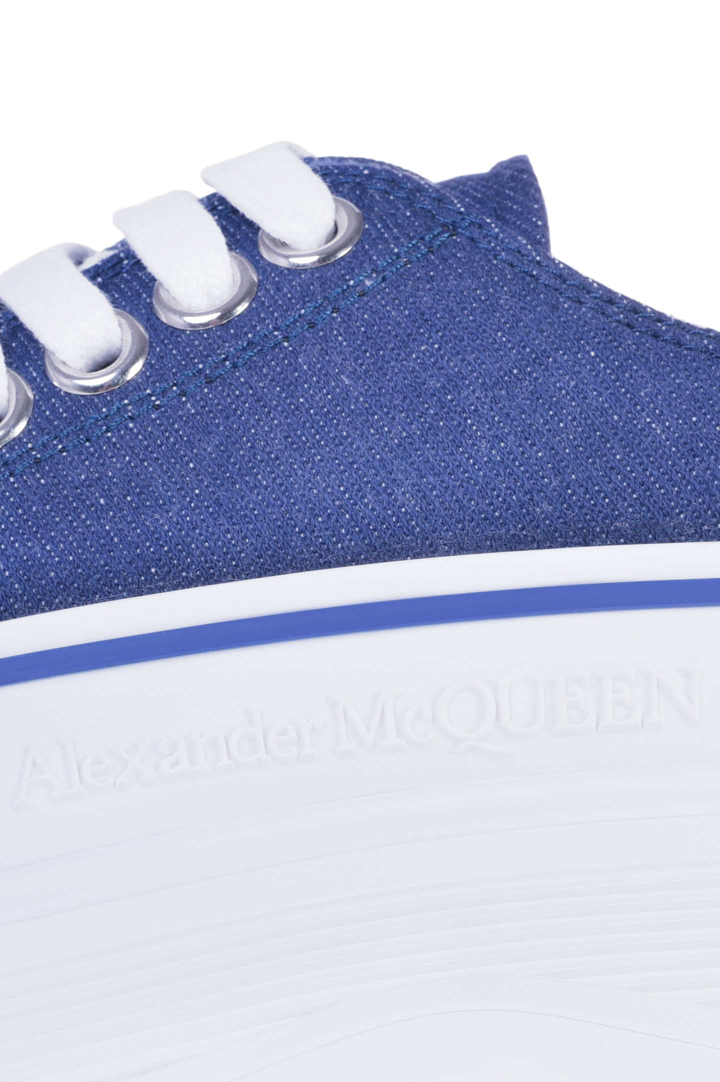 Ботинки ALEXANDER MCQUEEN 611705 W4PD1, цвет: Синий, Женский