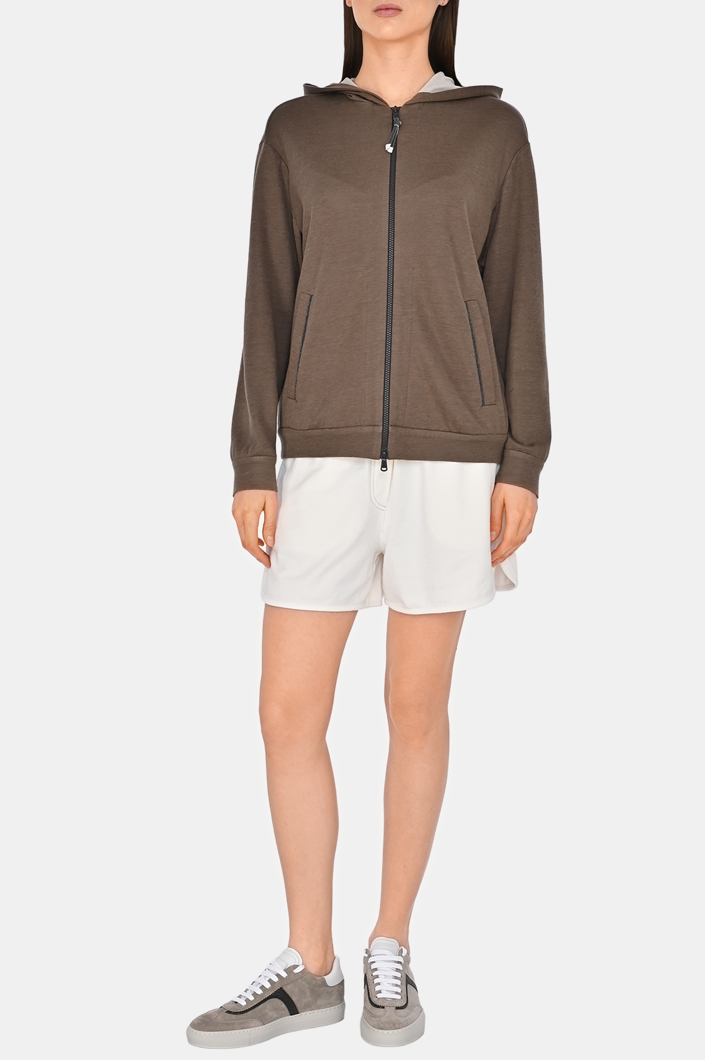 Шорты BRUNELLO  CUCINELLI MD869VE589, цвет: Белый, Женский