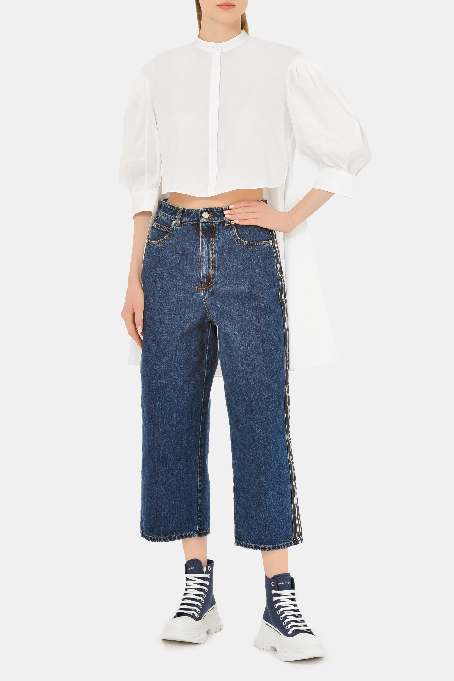 Блуза ALEXANDER MCQUEEN 654527 QAAAD, цвет: Белый, Женский