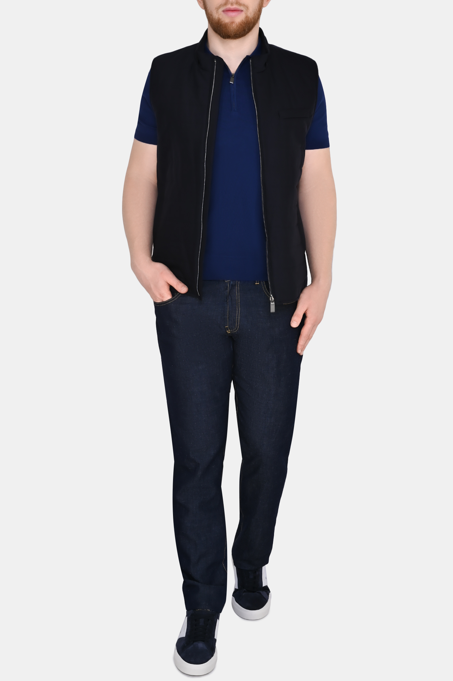 Жилет CANALI SR01620 O40698, цвет: Синий, Мужской