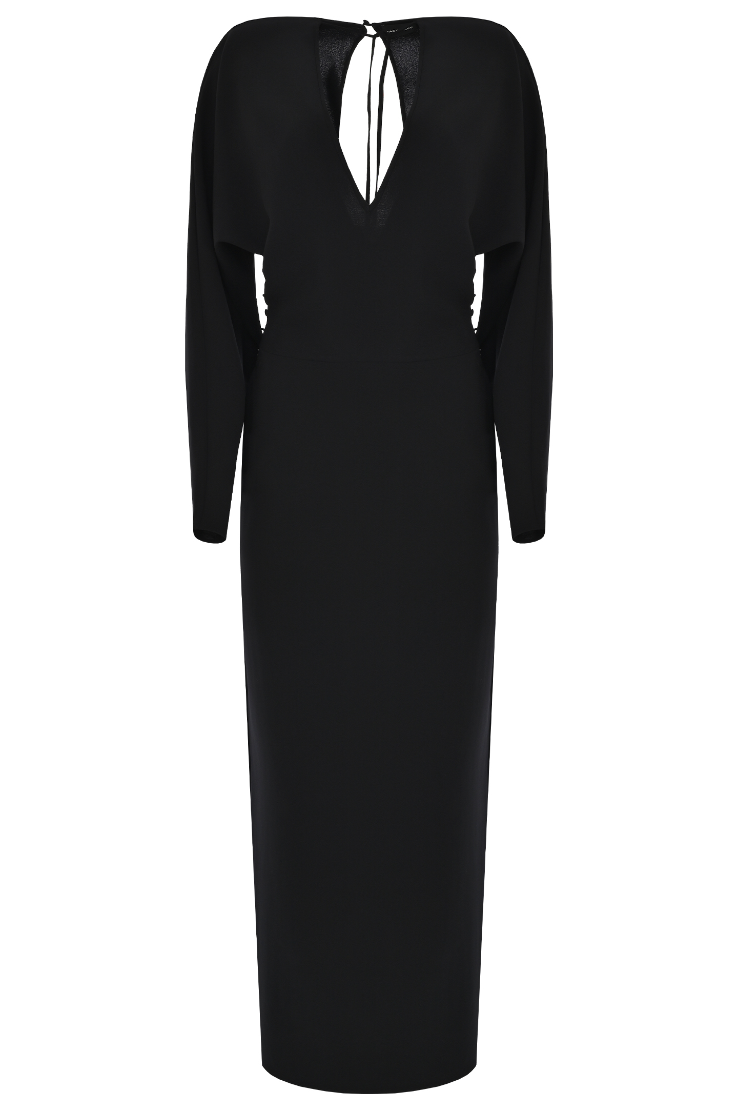 Платье с глубоким вырезом и открытой спиной JACOB LEE WSD007SS24B, цвет: Черный, Женский