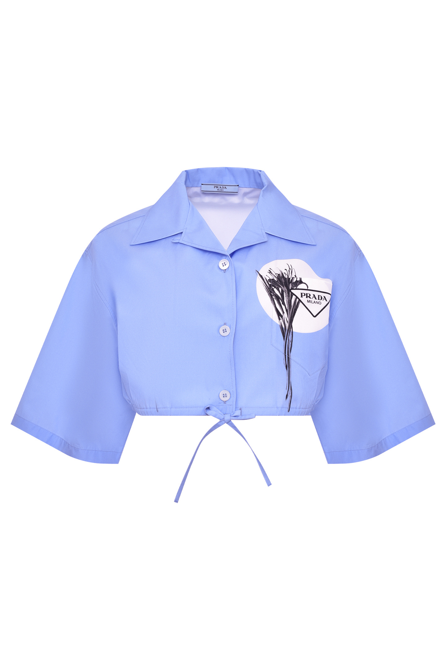 Рубашка PRADA P459F 10N2, цвет: Голубой, Женский