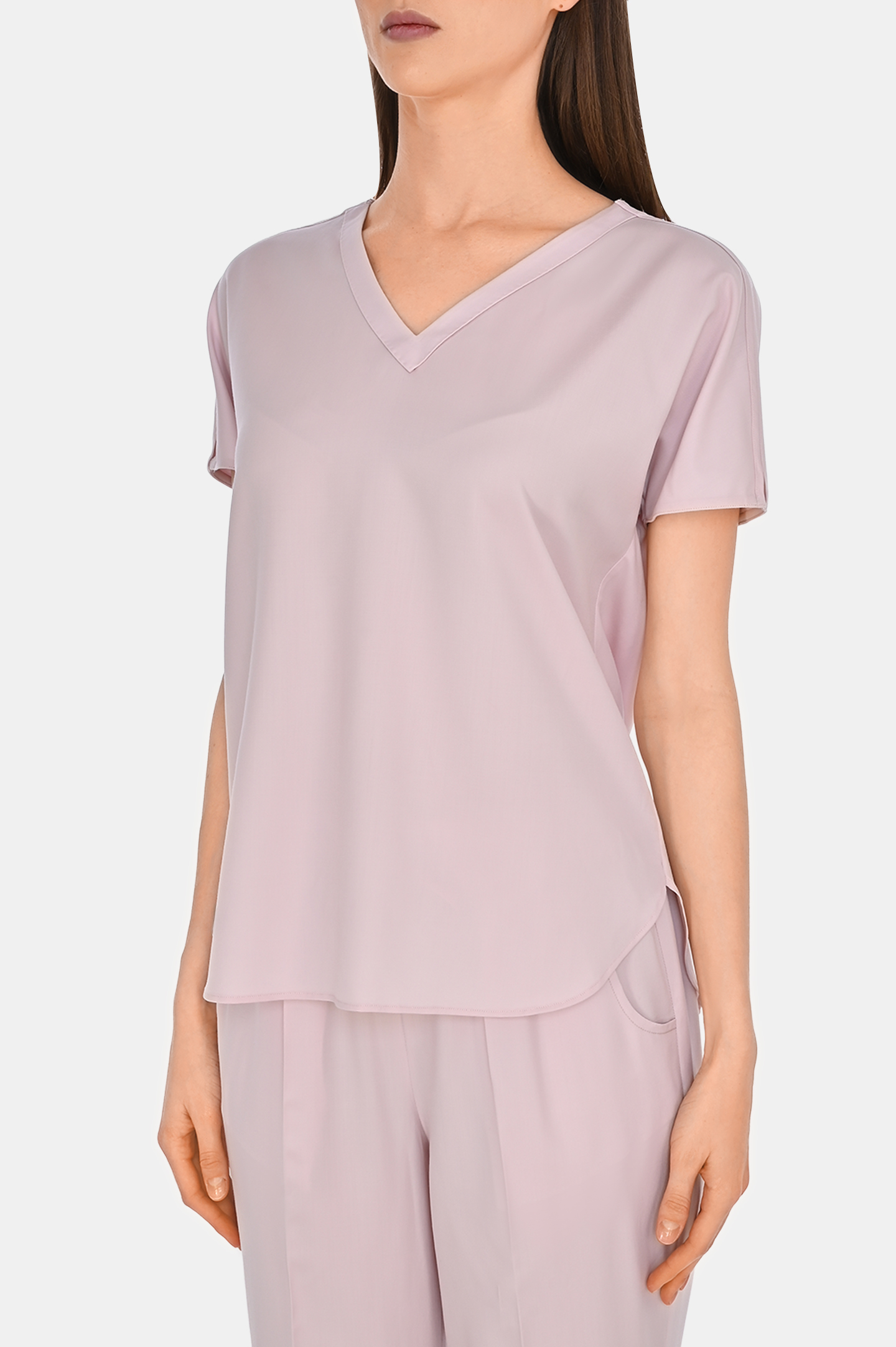 Блуза KITON D47454K010246, цвет: Розовый, Женский