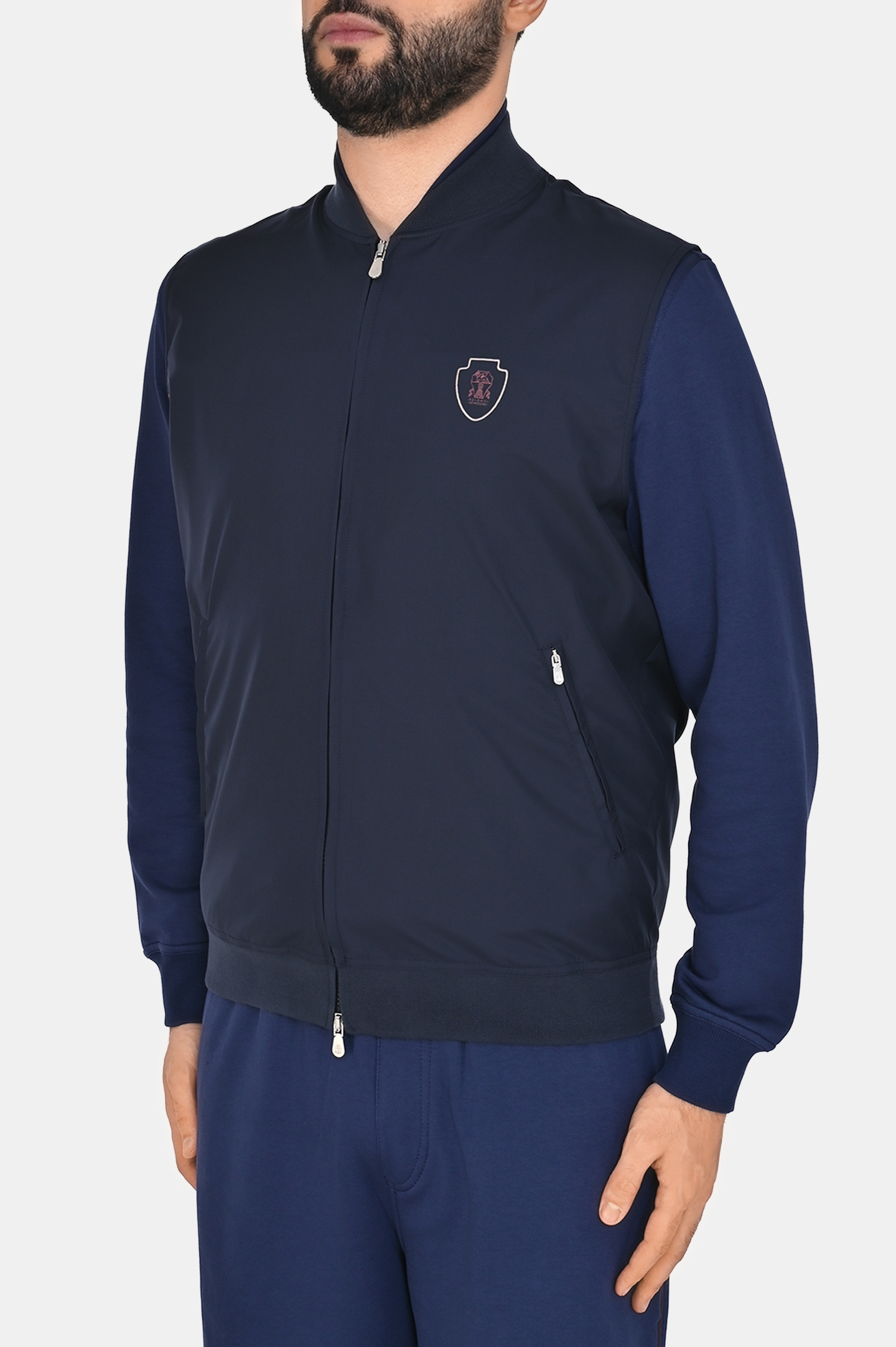 Жилет BRUNELLO  CUCINELLI MB4229083T, цвет: Темно-синий, Мужской